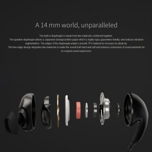 Meizu EP2X Earphone with Mic Stereo Sound In-ear Dynamic On-cord Remote Control 3.5mm Earpiece Earbuds