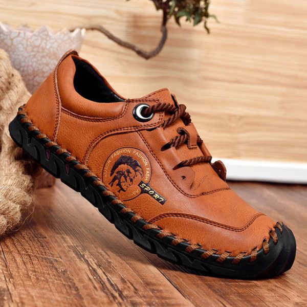 Men Breathable Casual Leather Shoes