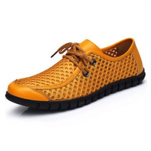 Men Breathable Honeycomb Mesh Loafers Soft Sole Outdoor Casual Shoes