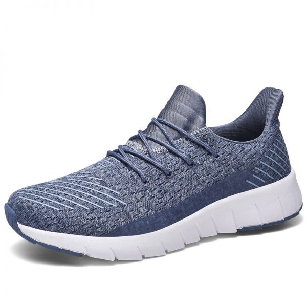 Men Breathable Knitted Fabric Light Weight Sport Running Shoes