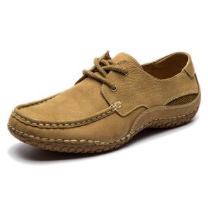 Men Brown Genuine Leather Casual Shoes