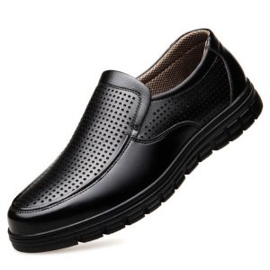 Men Business Casual Breathable Soft Bottom Leather Shoes