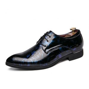 Men Business Casual Paint Leather Shoes