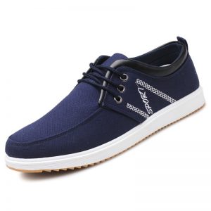 Men Canvas Breathable Lace Up Soft Casual Driving Shoes