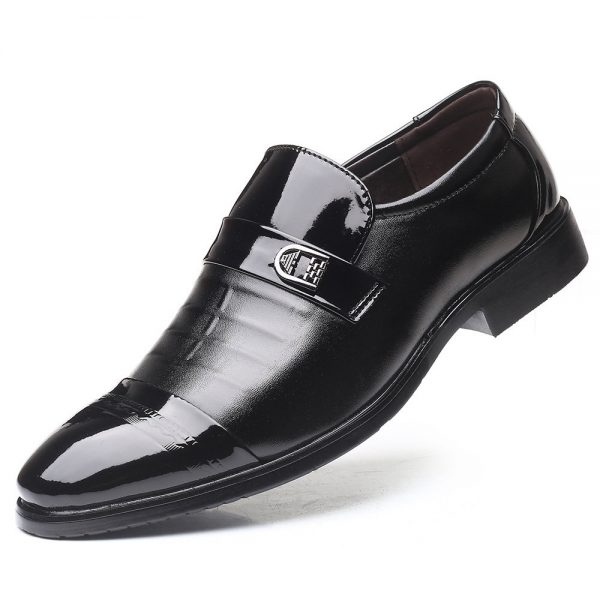 Men Cap Toe Non Slip Slip-ons Large Size Leather Casaul Formal Shoes