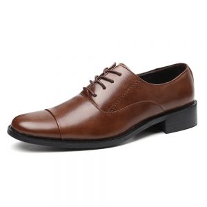 Men Classic Cap Toe Comfy Lace Up Business Formal Casual Shoes