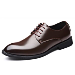 Men Classic Pointed Toe Lace Up Business Casual Formal Casual Shoes