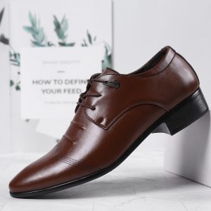 Men Classic Pointed Toe Lace Up Business Formal Casual Shoes