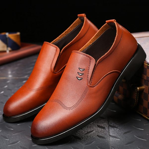 Men Classic Pointed Toe Slip On Business Formal Dress Shoes