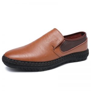 Men Color Blocking Portable Slip On Casual Shoes