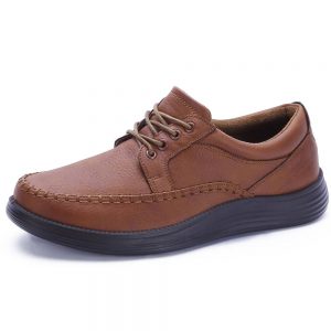 Men Comfy Round Toe Soft Sole Lace Up Casual Shoes