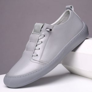 Men Cow Leather Non Slip Soft Sole Casual Shoes