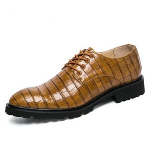 Men Crocodile Pattern Business Shoes