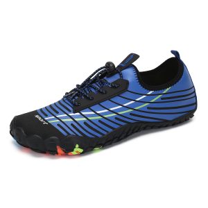 Men Elastic Lace Up Light Weight Non Slip Water Diving Boating Shoes