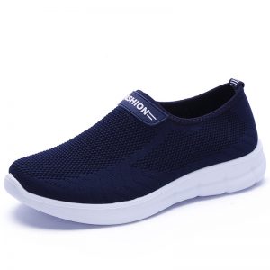 Men Fabric Breathable Slip On Large Size Casual Walking Shoes