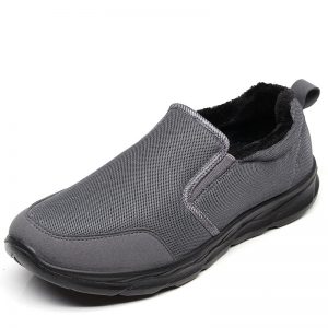 Men Fabric Light Weight Slip On Warm Lining Casual Shoes