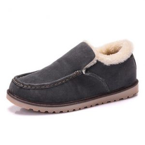 Men Fabric Warm Plush Lining Slip On Casual Shoes