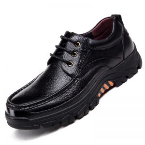 Men Genuine Cow Leather Waterproof Non Slip Soft Sole Casual Shoes