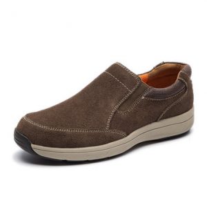 Men Genuine Leather Breathable Wearable Outdoor Slip On Casual Shoes