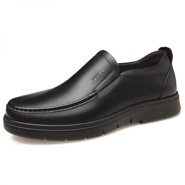 Men Genuine Leather Non Slip Slip On Soft Casual Shoes