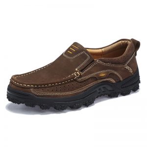 Men Genuine Leather Slip Resistant Outdoor Casual Shoes