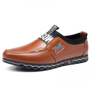 Men Genuine Leather Slip Resistant Soft Casual Driving Shoes