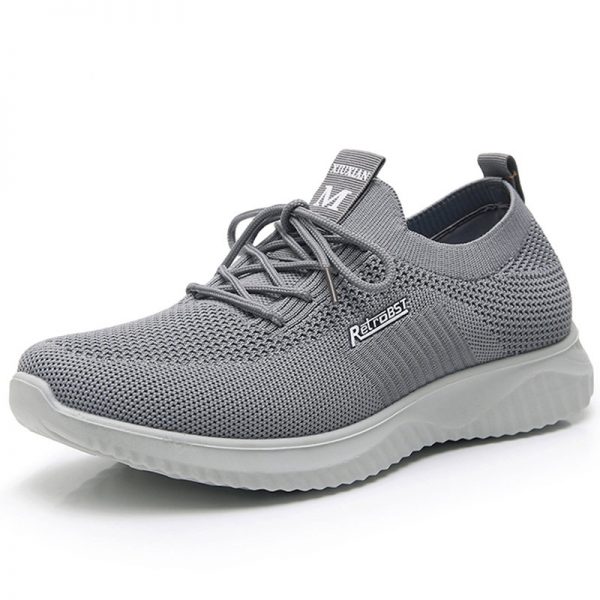 Men Knitted Fabric Breathable Soft Casual Running Shoes