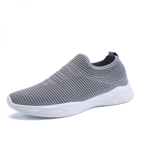 Men Knitted Fabric Light Weight Sport Running Walking Shoes