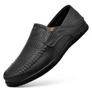 Men Large Size Breathable Driving ShoesLeather Shoes