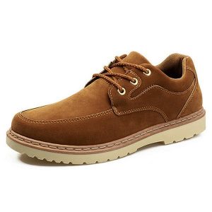 Men Low Top Lace Up Work Style Shoes