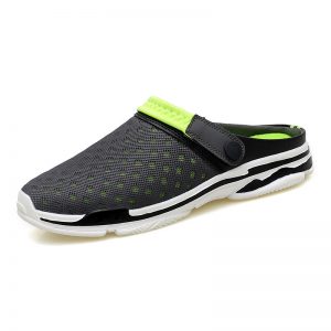 Men Mesh Breathable Adjustabler Heel Strap Backless Soft Sole Casual Shoes