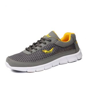 Men Mesh Breathable Color Match Lace Up Outdoor Casual Sport Shoes