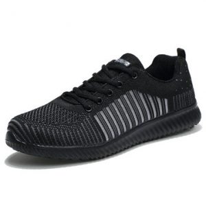 Men Mesh Breathable Lightweight Lace-Up Walking Comfortable Casual Shoes