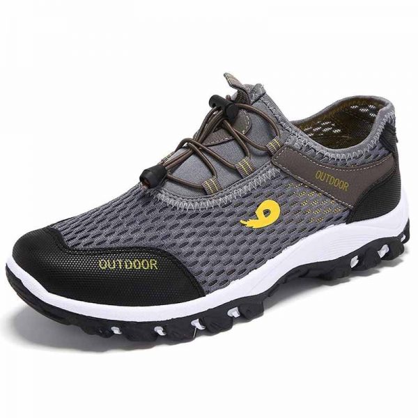 Men Mesh Breathable Outdoor Lace Up Non Slip Water Sport Causal Shoes