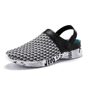 Men Mesh Drainable Sole Soft Backless Comfy Beach Water Shoes