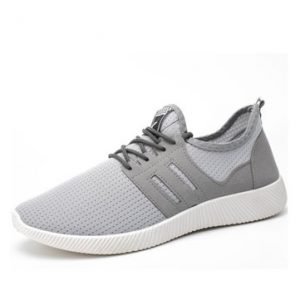 Men Mesh Fabric Breathable Light Running Shoes Lace Up Sneakers