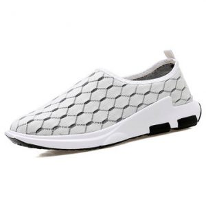 Men Mesh Fabric Breathable Light Running Shoes Slip On Casual Sneakers