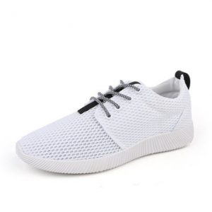 Men Mesh Fabric Light Weight Running Shoes Lace Up Casual Sneakers