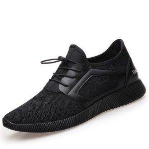 Men Mesh Increased Breathable Lace Up Sport Casual Shoes