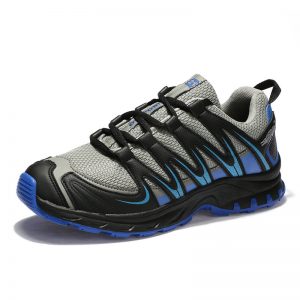 Men Mesh Splicing Breathable Lace Up Comfy Sport Running Shoes