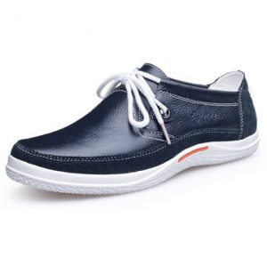 Men Metal Buckle Genuine Leather British Style Sport Casual Boat Shoes