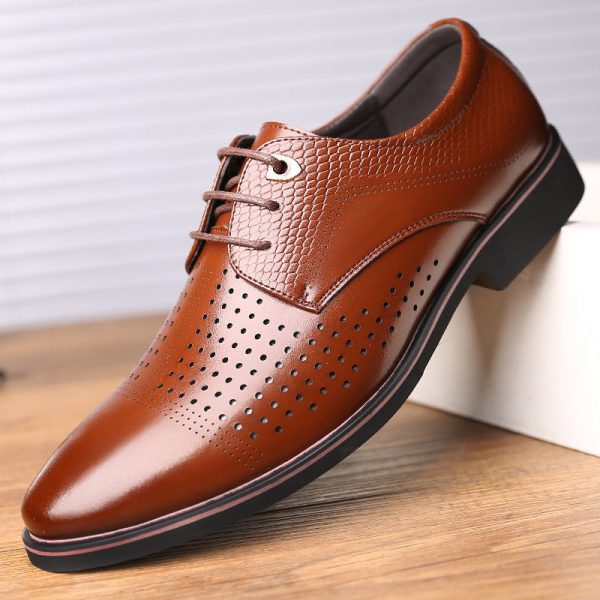 Men Microfiber Leather Non Slip Casual Formal Dress Shoes