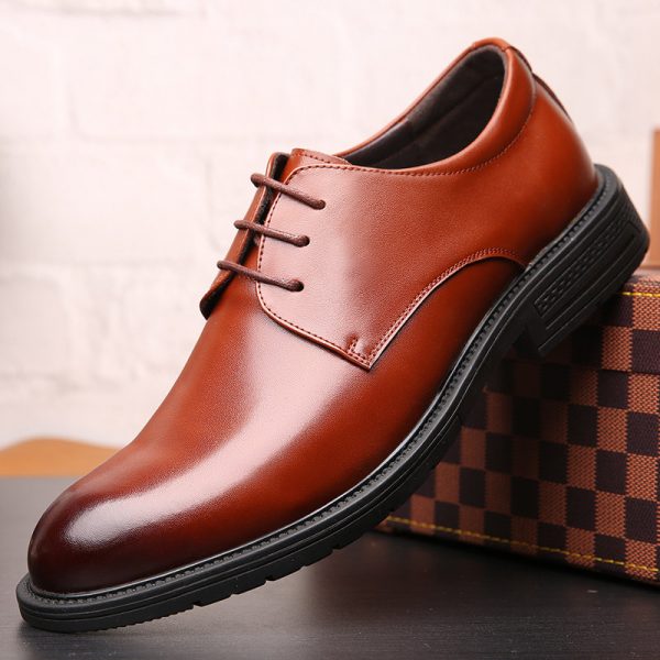 Men Microfiber Leather Non Slip Large Size Casual Formal Shoes