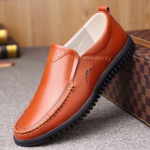 Men Microfiber Leather Slip On Comfy Soft Driving Casual Shoes