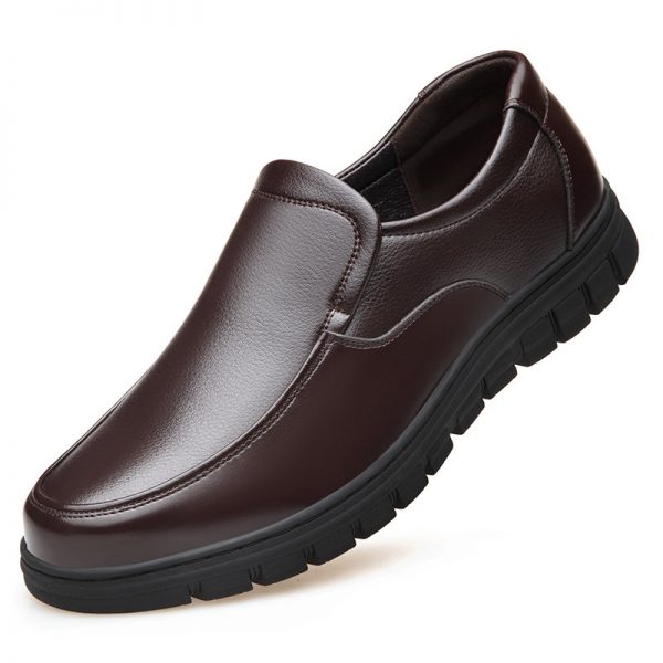 Men Microfiber Leather Slip Resistant Slip On Soft Casual Shoes