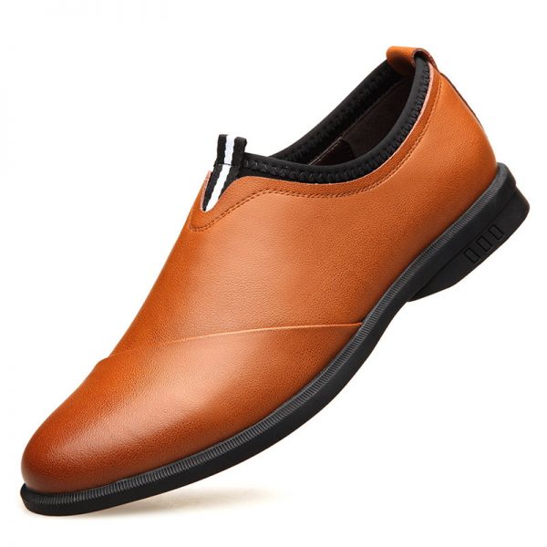 Men Microfiber Leather Slip Resistant Soft Sole Casual Formal Shoes