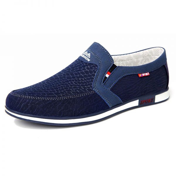 Men Old Peking Canvas Breathable Slip Resistant Slip On Casual Shoes