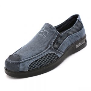 Men Old Peking Canvas Slip On Soft Casual Shoes