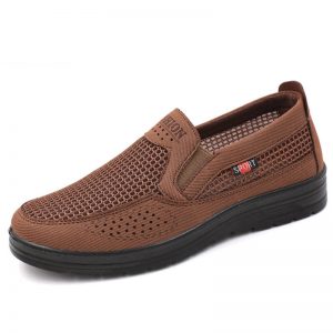 Men Old Peking Mesh Breathable Slip On Casual Shoes