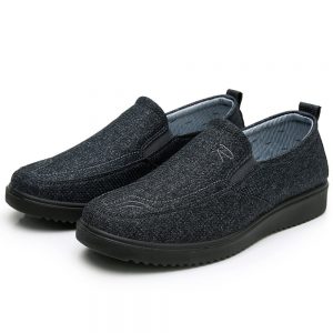 Men Old Peking Style Cloth Breathable Slip On Casual Shoes